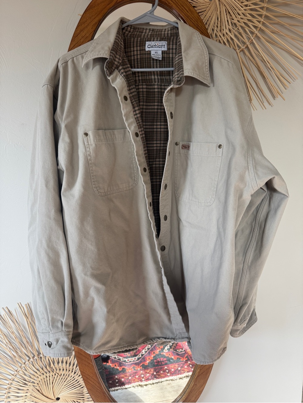 Carhartt Men's Tan Canvas Work Jacket vintage